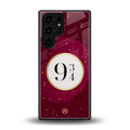 platform nine and three-quarters back phone cover | glass case for samsung galaxy s25 ultra