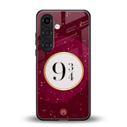 platform nine and three-quarters back phone cover | glass case for samsung galaxy s24 fe