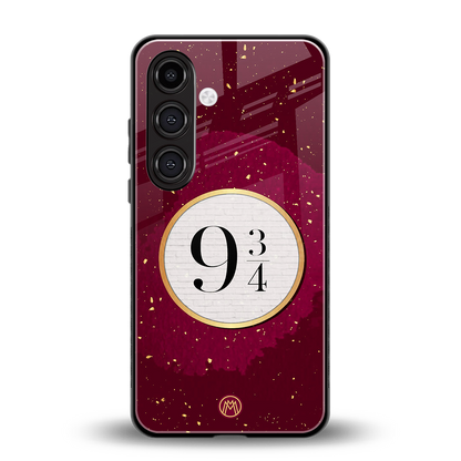 platform nine and three-quarters back phone cover | glass case for samsung galaxy s24 fe