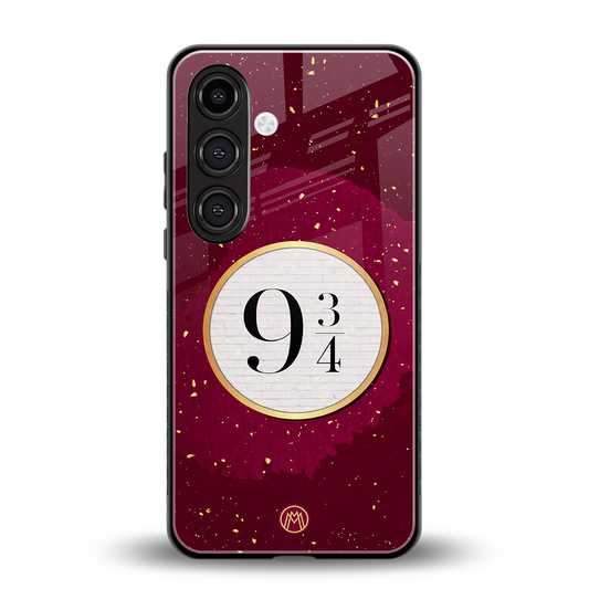 platform nine and three-quarters back phone cover | glass case for samsung galaxy s24 fe