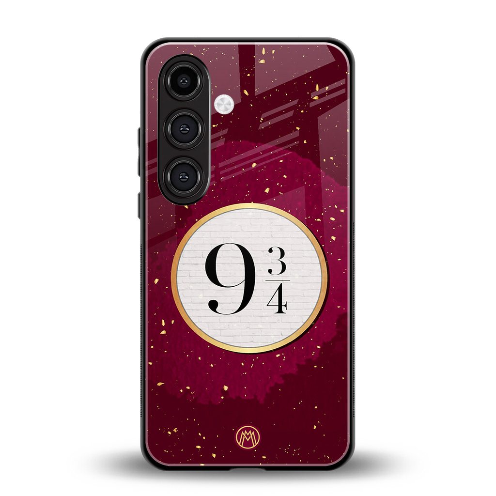 platform nine and three-quarters back phone cover | glass case for samsung galaxy s25