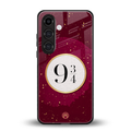 platform nine and three-quarters back phone cover | glass case for samsung galaxy s24 plus