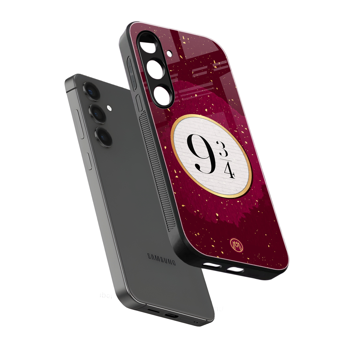 platform nine and three-quarters back phone cover | glass case for samsung galaxy s24 plus