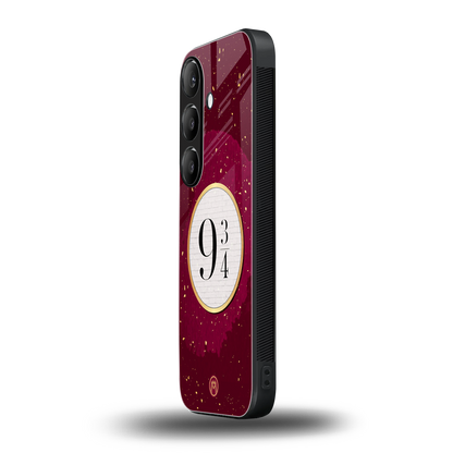 platform nine and three-quarters back phone cover | glass case for samsung galaxy s24 fe