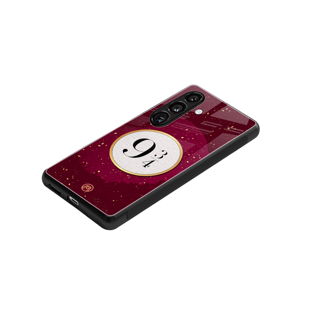 platform nine and three-quarters back phone cover | glass case for samsung galaxy s25