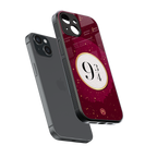 platform nine and three-quarters back phone cover | glass case for iphone 15