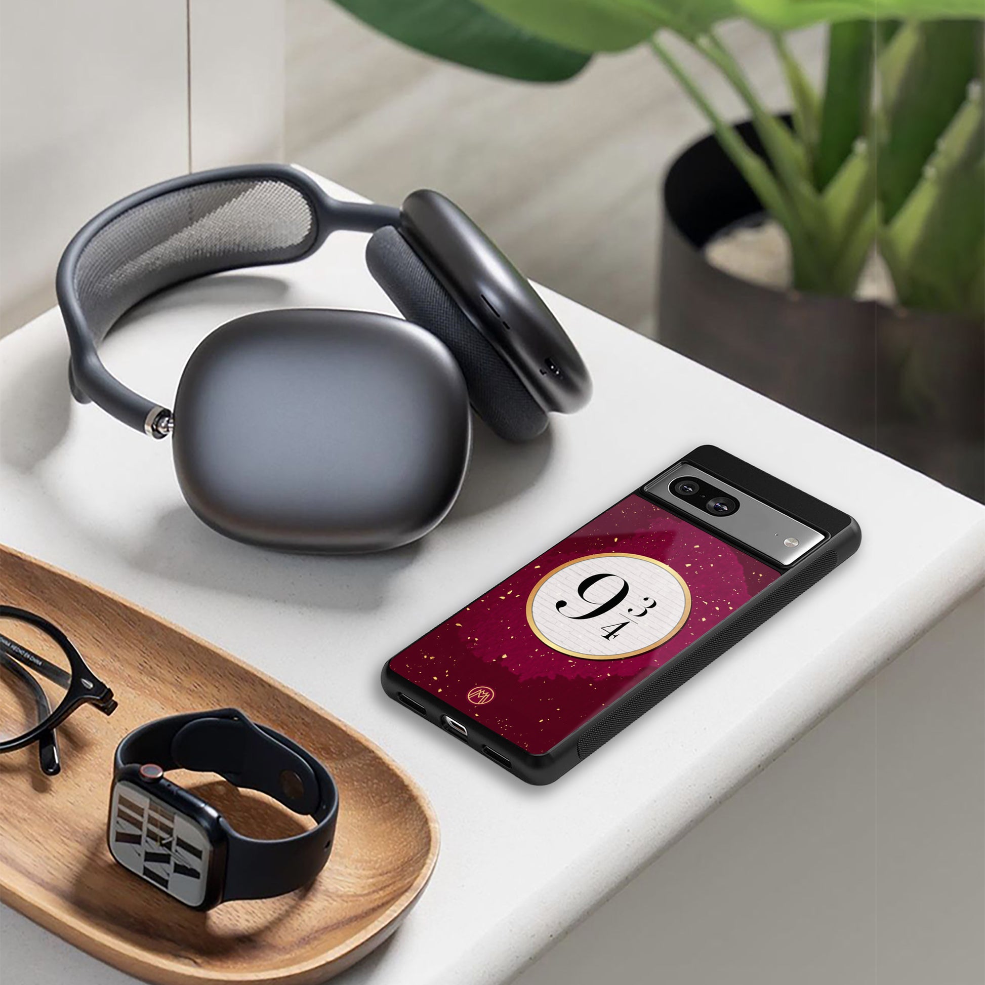 platform nine and three-quarters back phone cover | glass case for iphone 16 pro