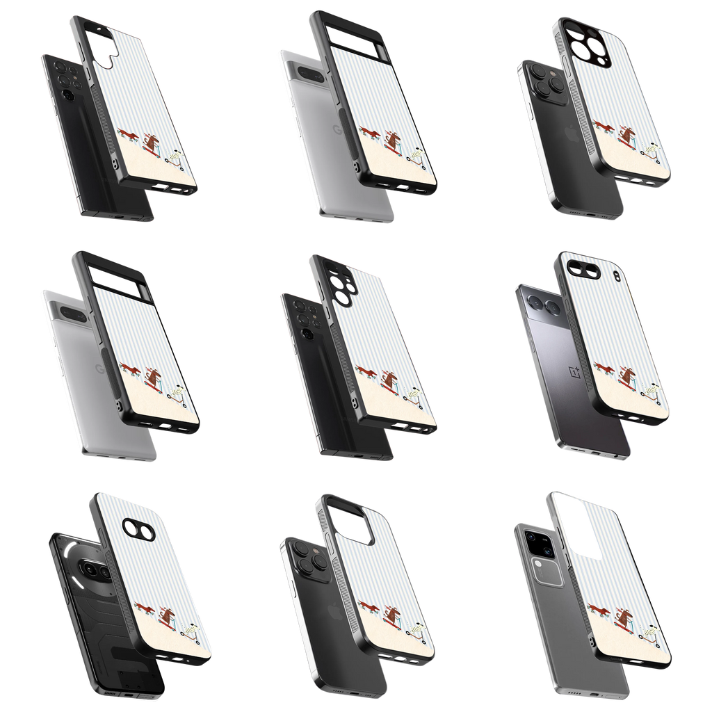 Durable Glass Back Mobile Case for iPhone, Samsung, OnePlus, Google Pixel, Redmi, Vivo, Oppo