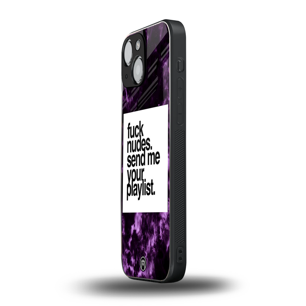 playlist please back phone cover | glass case for iphone 13 mini