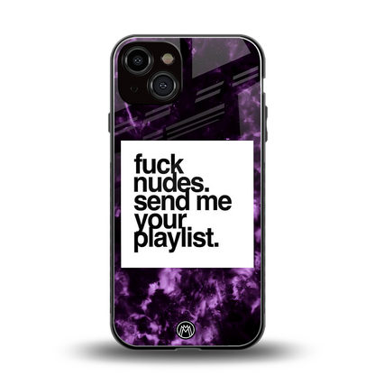 playlist please back phone cover | glass case for iphone 13