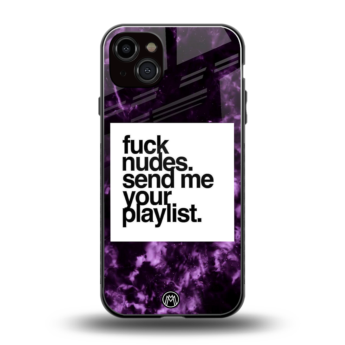 playlist please back phone cover | glass case for iphone 15 plus