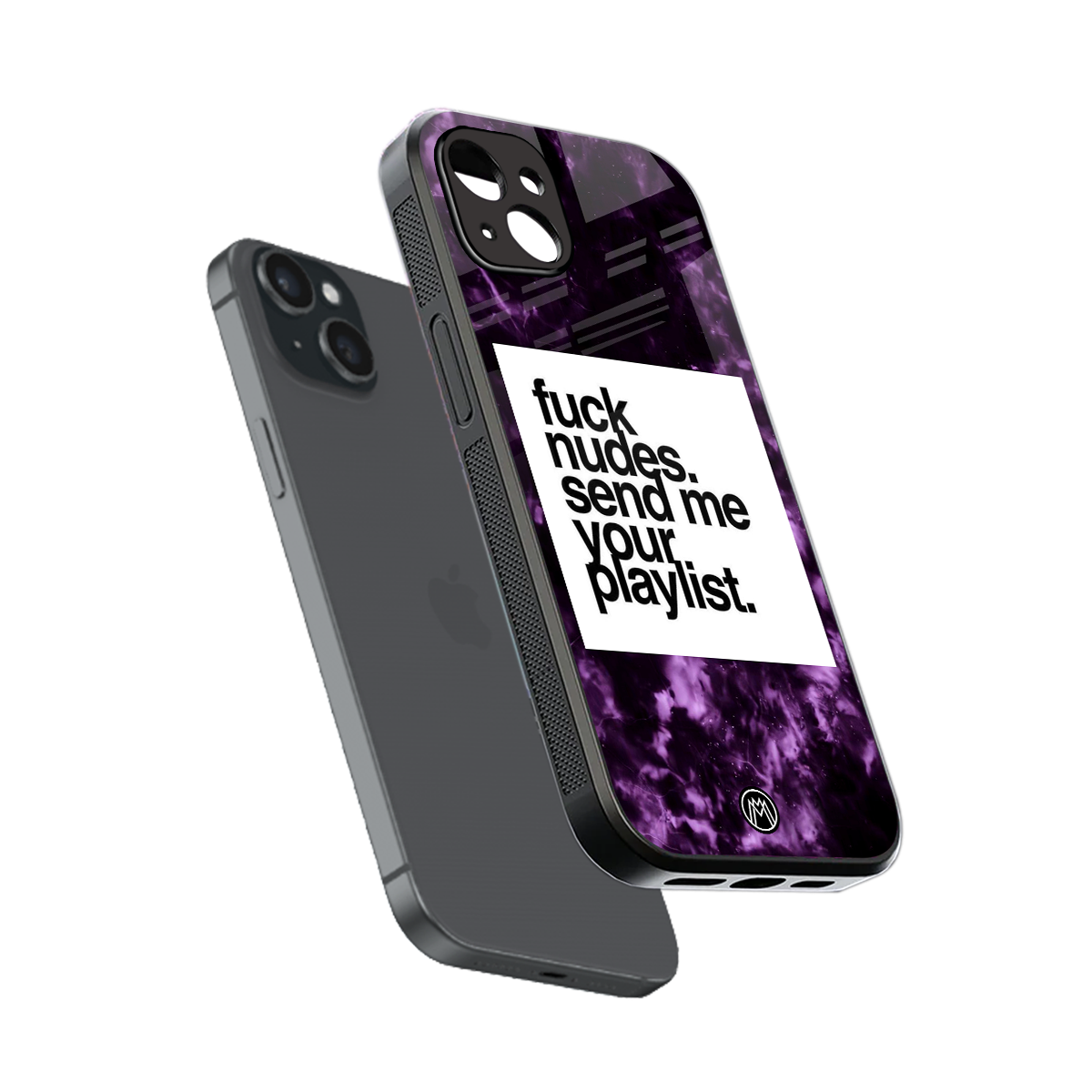 playlist please back phone cover | glass case for iphone 15 plus