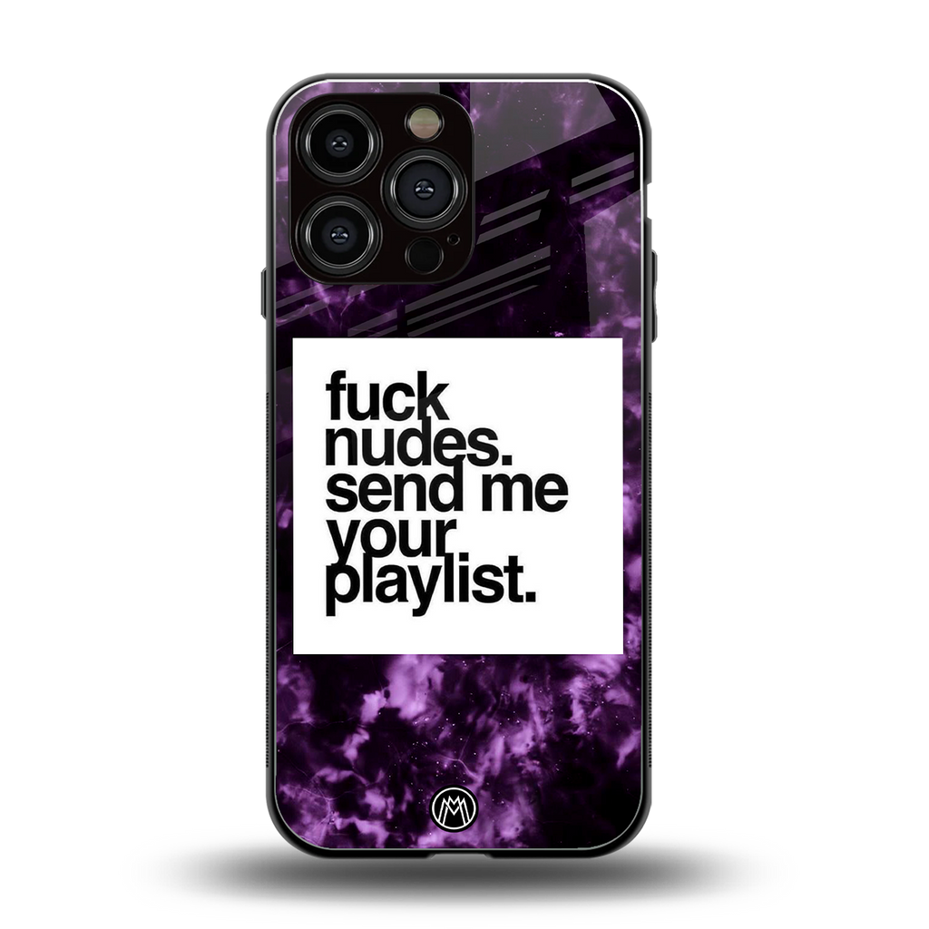 playlist please back phone cover | glass case for iphone 15 pro max