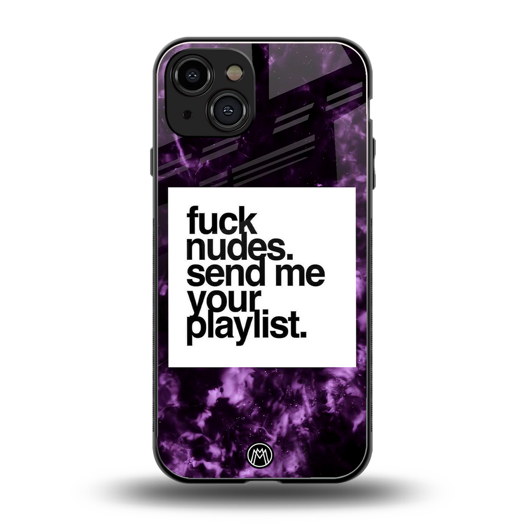 playlist please back phone cover | glass case for iphone 15