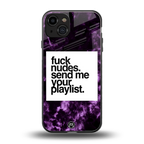 playlist please back phone cover | glass case for iphone 14