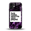 playlist please back phone cover | glass case for iphone 16 plus