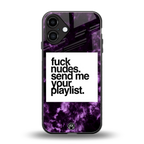playlist please back phone cover | glass case for iphone 16 plus