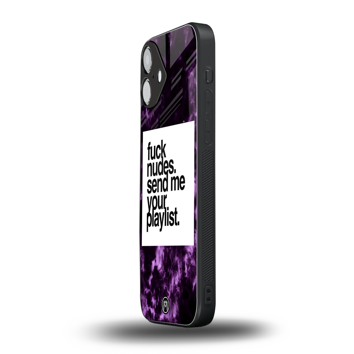 playlist please back phone cover | glass case for iphone 16 plus