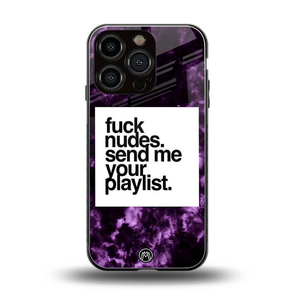 playlist please back phone cover | glass case for iphone 16 pro