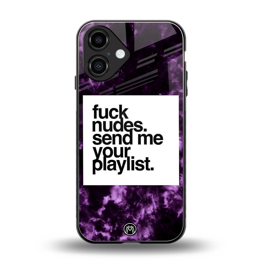 playlist please back phone cover | glass case for iphone 16