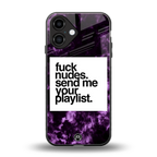 playlist please back phone cover | glass case for iphone 16