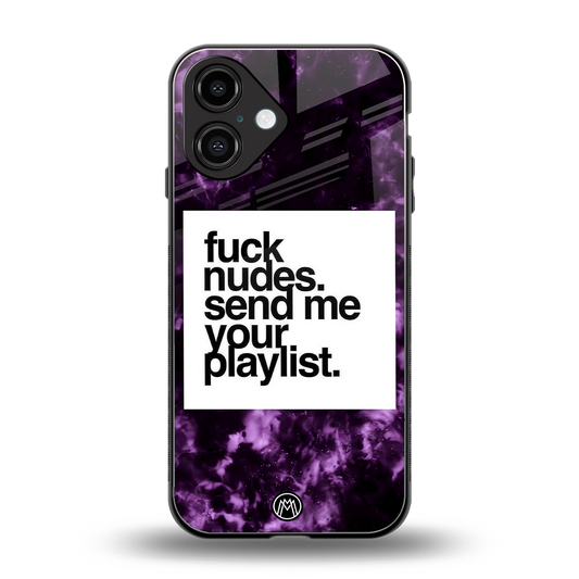 playlist please back phone cover | glass case for iphone 16