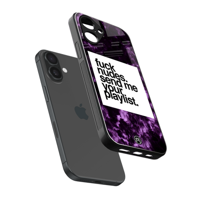 playlist please back phone cover | glass case for iphone 16