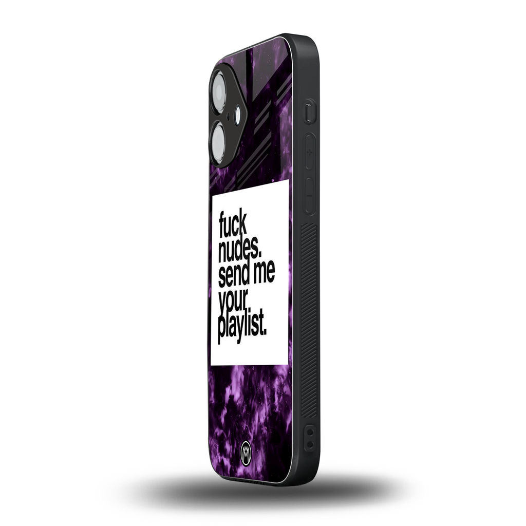playlist please back phone cover | glass case for iphone 16