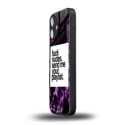 playlist please back phone cover | glass case for iphone 16