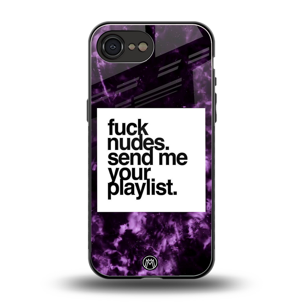 playlist please back phone cover | glass case for iphone 16e