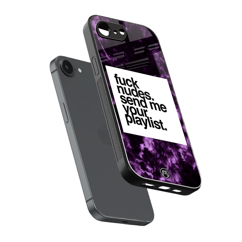 playlist please back phone cover | glass case for iphone 16e