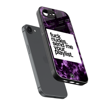 playlist please back phone cover | glass case for iphone 16e