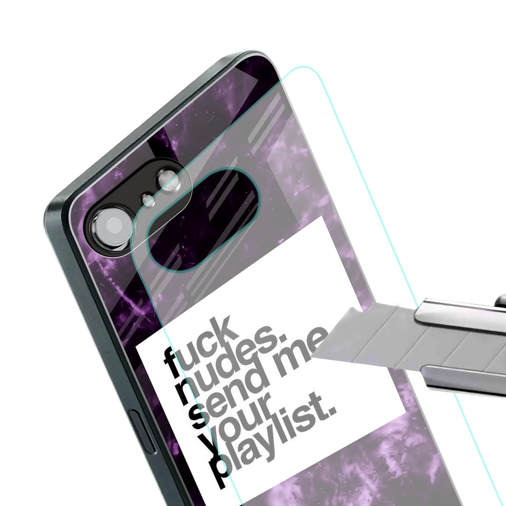 playlist please back phone cover | glass case for iphone 16e
