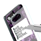 playlist please back phone cover | glass case for iphone 16e