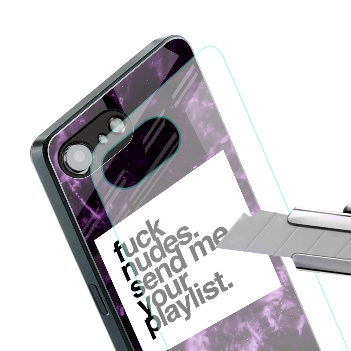 playlist please back phone cover | glass case for iphone 16e