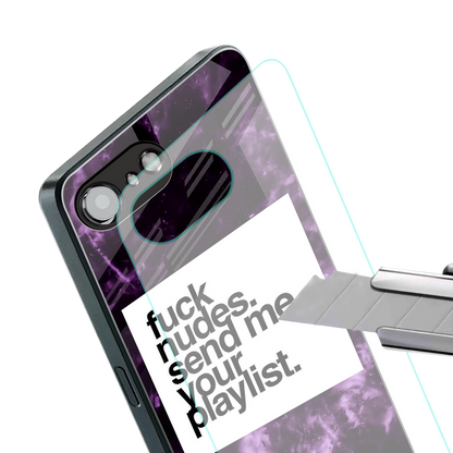 playlist please back phone cover | glass case for iphone 16e
