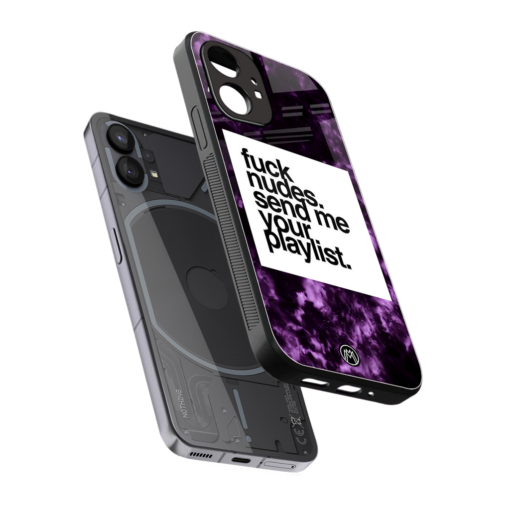 playlist please back phone cover | glass case for nothing phone 1
