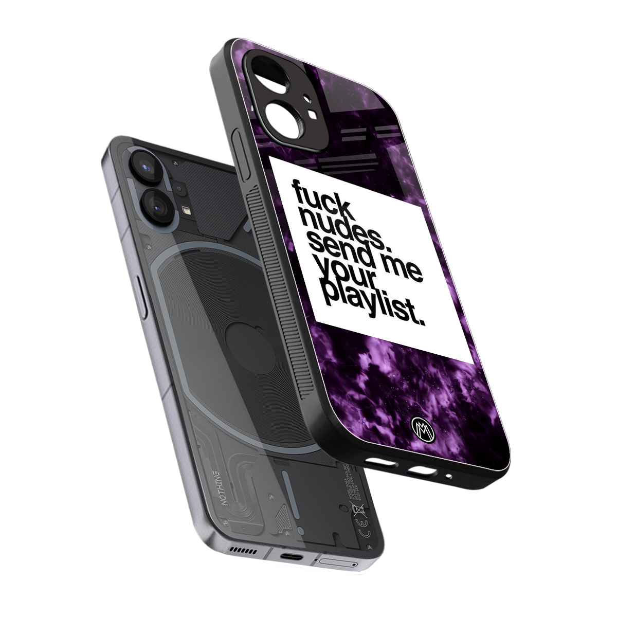 playlist please back phone cover | glass case for nothing phone 1