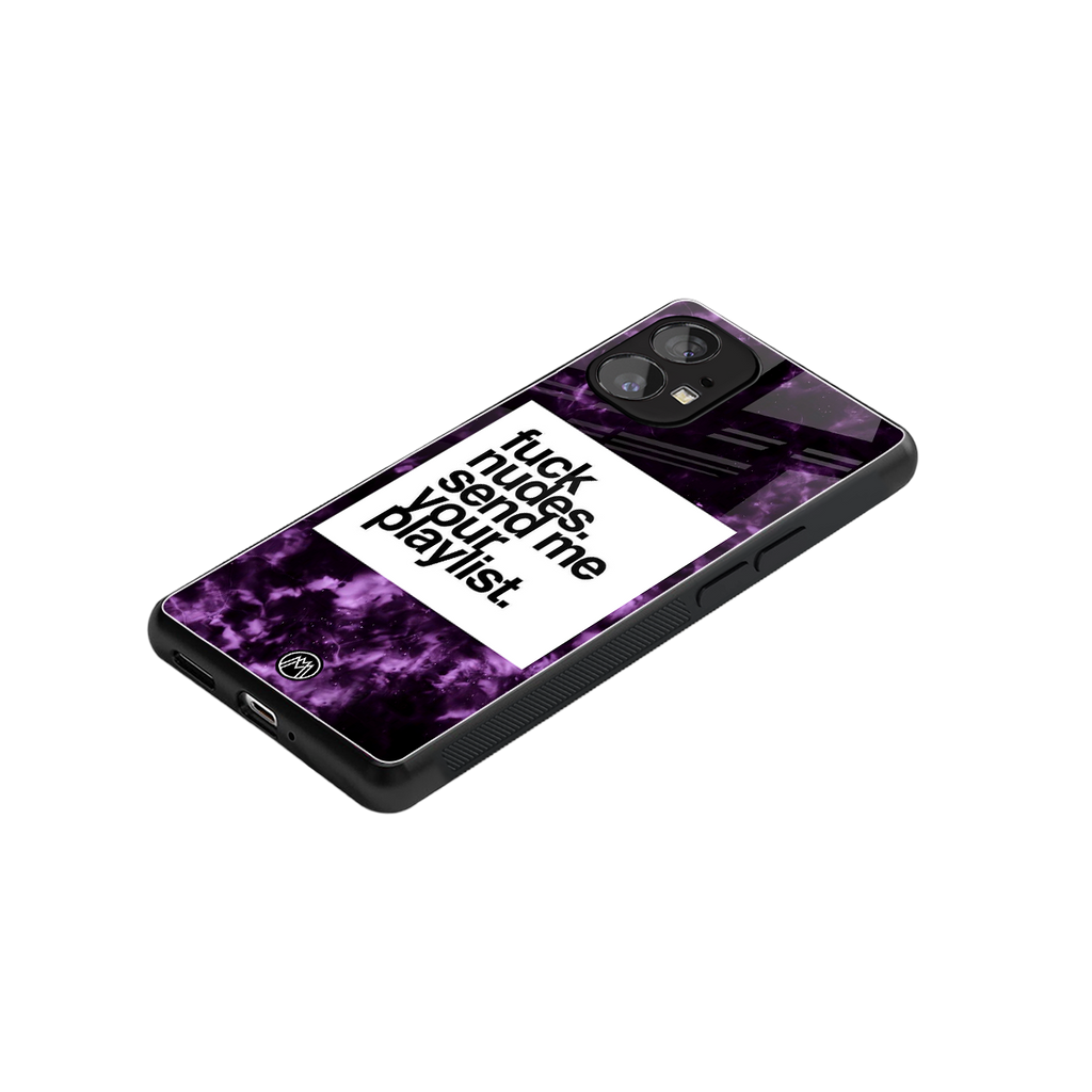playlist please back phone cover | glass case for nothing phone 1