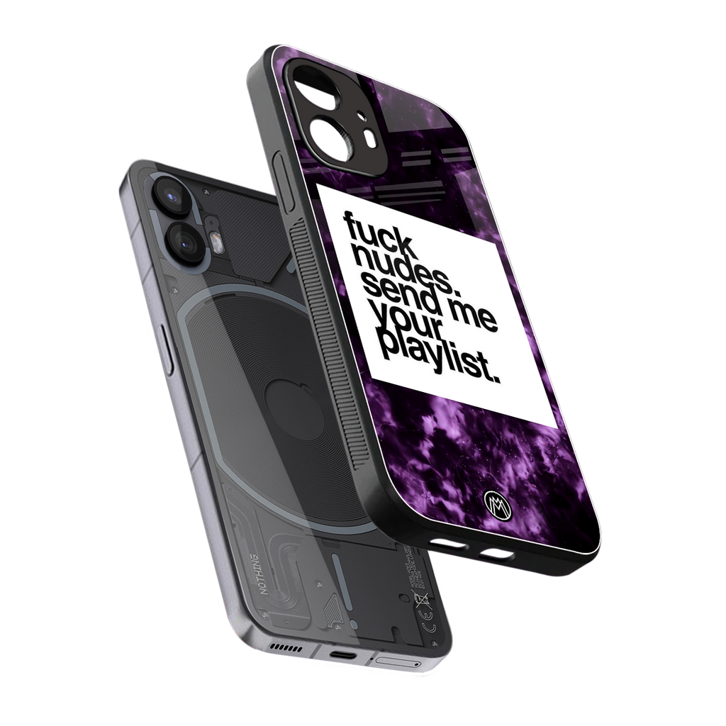 playlist please back phone cover | glass case for nothing phone 2