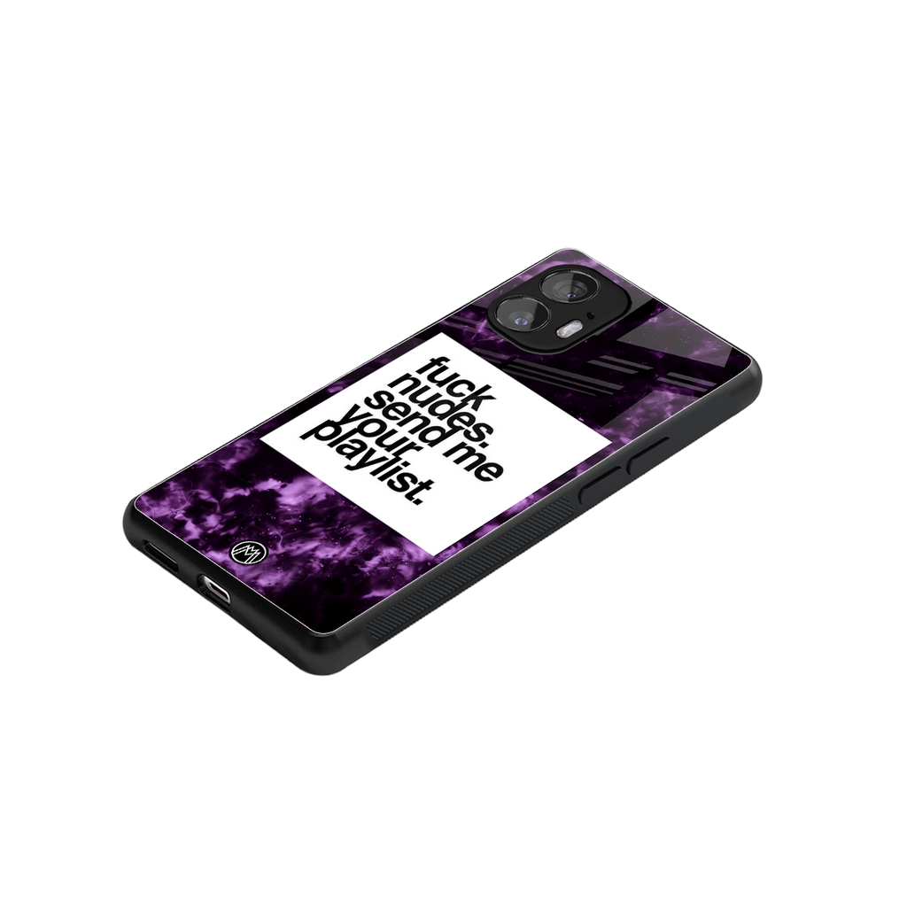 playlist please back phone cover | glass case for nothing phone 2