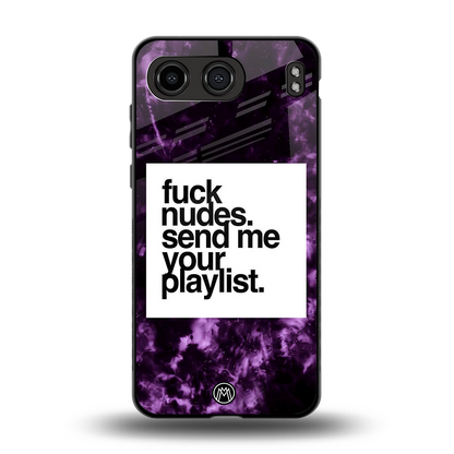 playlist please back phone cover | glass case for oneplus nord 4