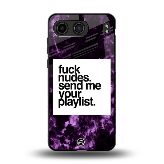 playlist please back phone cover | glass case for oneplus nord 4
