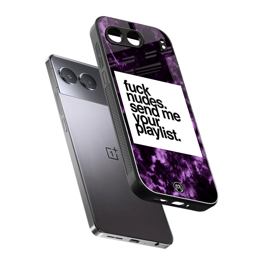 playlist please back phone cover | glass case for oneplus nord 4