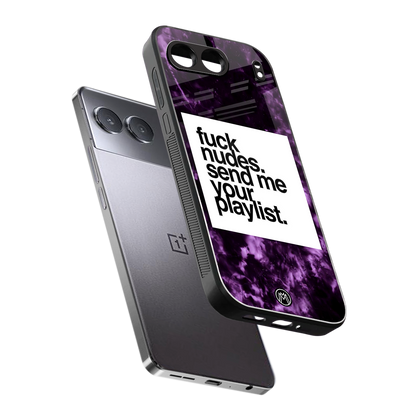 playlist please back phone cover | glass case for oneplus nord 4