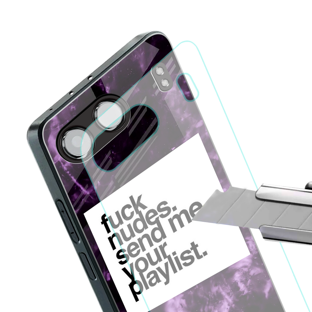 playlist please back phone cover | glass case for oneplus nord 4