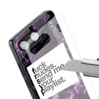 playlist please back phone cover | glass case for oneplus nord 4