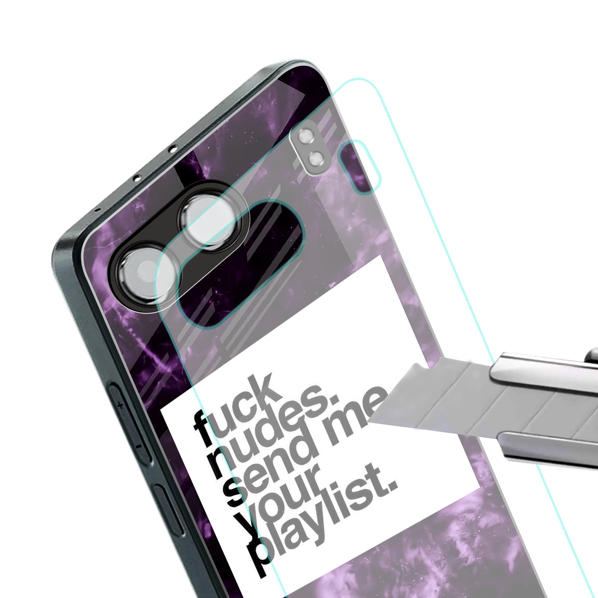 playlist please back phone cover | glass case for oneplus nord 4