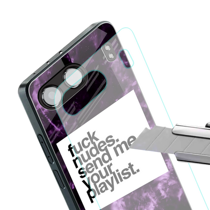 playlist please back phone cover | glass case for oneplus nord 4