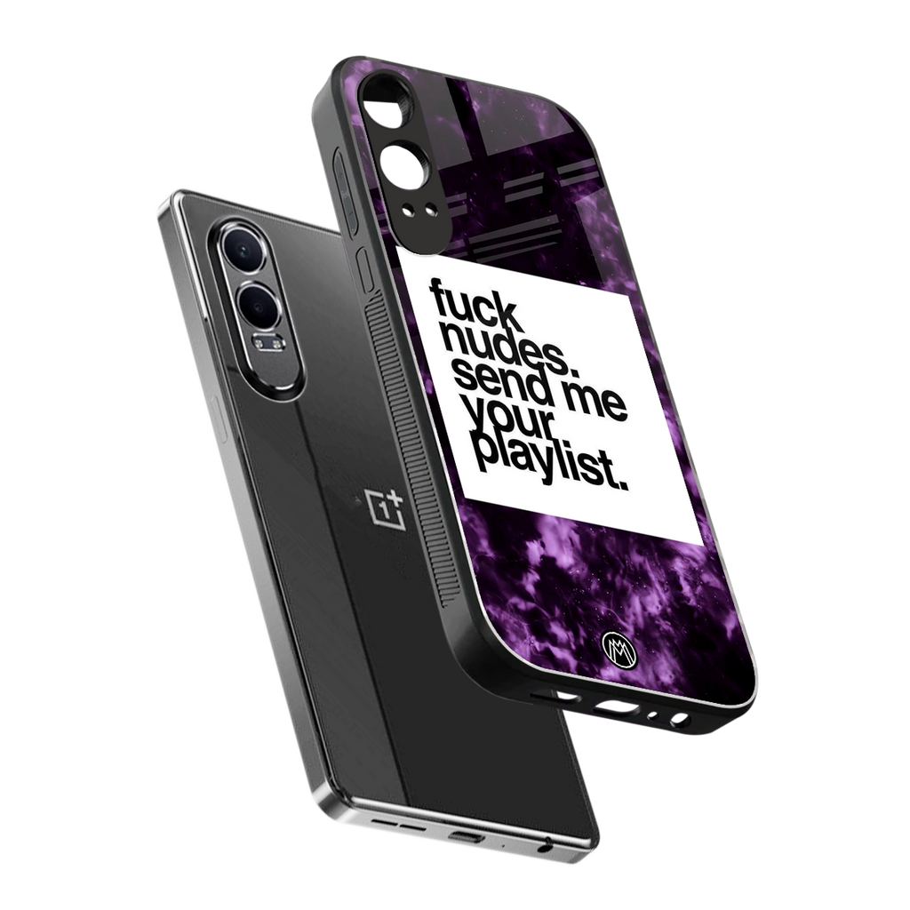 playlist please back phone cover | glass case for oneplus nord ce 4 lite